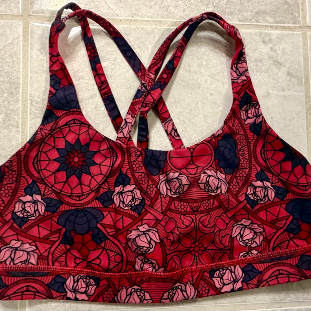 Lululemon Floral Strappy Sports Bra Size 6